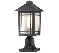 Base lumineuse d'extérieur, lampe de chemin, lampe de jardin, borne lumineuse en aluminium et verre