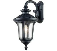 Applique murale applique extérieure aluminium verre H 56 cm lampe de jardin IP44 noir