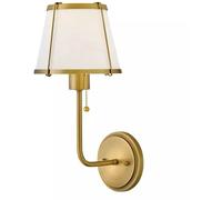 Elstead Lighting Clarke applique murale 1x40 W laiton-beige HK-CLARKE1-DBR-OW