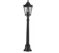Lampe d'extérieur lampadaire candélabre lampe colonne H 110 cm 2 flammes verre ALU