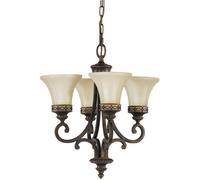 Elstead Lighting Drawing Room lampe suspendue 4x100 W marron-beige FE-DRAWING-ROOM4