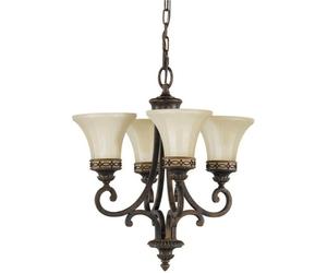 Elstead Lighting Drawing Room lampe suspendue 4x100 W marron-beige FE-DRAWING-ROOM4