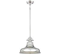 Elstead Lighting Emery lampe suspendue 1x60 W argenté QZ-EMERY-P-M-IS