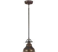 Elstead Lighting Emery lampe suspendue 1x60 W marron QZ-EMERY-P-S-PN