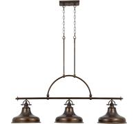 Elstead Lighting Emery lampe suspendue 3x60 W marron QZ-EMERY3P-PN