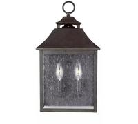 Applique murale extérieure lanterne applique acier verre 2 lampes E14 IP44 cour de jardin