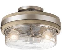 Plafonnier plafonnier lampe de couloir 2 lampes verre lampe de salon E27 rond