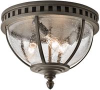 Elstead Lighting Halleron plafonnier extérieur 3x40 W gris-marron KL-HALLERON-F