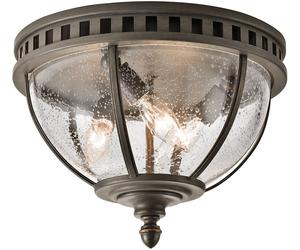 Elstead Lighting Halleron plafonnier extérieur 3x40 W gris-marron KL-HALLERON-F