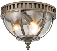 Elstead Lighting Halleron plafonnier extérieur 3x40 W marron KL-HALLERON-F-BU