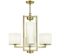 Elstead Lighting Hampton lampe suspendue 4x60 W blanc-laiton HK-HAMPTON4-BB