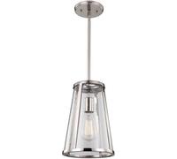 Elstead Lighting Harrow lampe suspendue 1x60 W transparent-argenté FE-HARROW-P-S