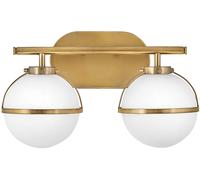 Elstead Lighting Hollis applique murale 2x40 W blanc-laiton HK-HOLLIS2-O-HB-BATH