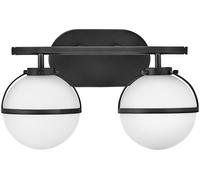 Elstead Lighting Hollis applique murale 2x40 W blanc-noir HK-HOLLIS2-O-BK-BATH