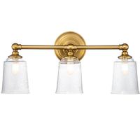 Elstead Lighting Huguenot Lake applique murale 3x3 W laiton FE-HUGOLAKE3BATH-BB