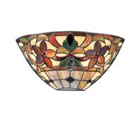 Applique Kami, bronze vintage et verre Tiffany Multicolore