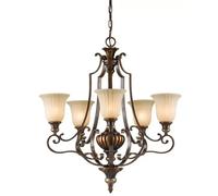 Elstead Lighting Kelham Hall lampe suspendue 5x60 W doré-marron FE-KELHAM-HALL5-UPLT