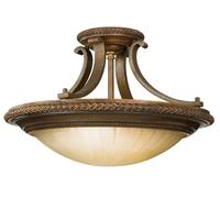 Elstead Lighting Kelham Hall plafonnier 2x60 W doré-marron FE-KELHAM-HALL-SF
