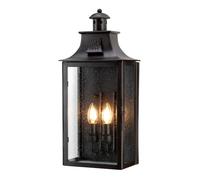 Elstead Lighting KENDAL Lampe Murale Extérieure Verre Fer Bronze H 46 cm IP44