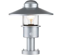 Elstead Lighting Klampenborg lampadaire extérieur 1x60 W argenté KLAMPENBORG-PED-PIR-SIL