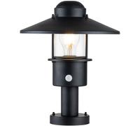 Elstead Lighting Klampenborg Borne lumineuse sur socle, E27, KLAMPENBORG-PED-PIR-BK,