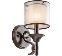 Elstead Lighting Lacey applique murale 1x40 W marron-crème KL-LACEY1-MB