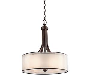 Elstead Lighting Lacey lampe suspendue 4x40 W marron-crème KL-LACEY-P-L-MB