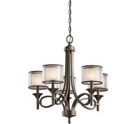 Elstead Lighting Lacey lampe suspendue 5x40 W marron-crème KL-LACEY5-MB