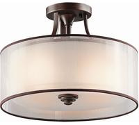 Elstead Lighting Lacey plafonnier 3x40 W marron-crème KL-LACEY-SF-MB