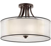 Elstead Lighting Lacey plafonnier 4x40 W marron-crème KL-LACEY-SFM-MB