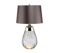 Elstead Lighting Lampe De Table E27 Verre Transparent Métal H 60,5 Cm IP20
