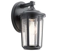 Elstead Lighting Lampe Extérieure Wandleuchte IP44 27,9 cm Noir Alu Verre E27