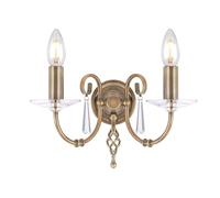 Elstead Lighting Lampe Murale Acier Laiton Vieilli Antik 2 Lumières H 22 cm
