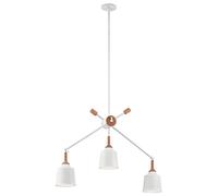 Elstead Lighting Lampe Pendante Plafonnier Acier Bois 92,3 cm Blanc E27