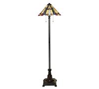 Elstead Lighting Lampe Sur Pied Tiffany Verre & Métal Bronze Hauteur 158 cm E27