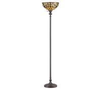 Elstead Lighting Lampe Sur Pied Tiffany Verre Métal Bronze Hauteur 178 cm