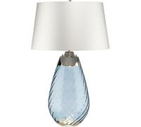 Elstead Lighting Lena lampe de table 2x60 W bleu-satin LENA-TL-L-BLUE-OWSS
