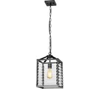 Elstead Lighting Louvre lampe suspendue 1x60 W gris/cendre LOUVRE-1P