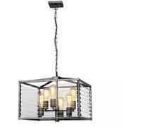 Suspension plafonnier suspension lampe de salle à manger acier verre H 40,2 cm