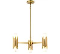 Elstead Lighting Marvele lampe suspendue 6x40 W laiton-opale MARVELE6-AB-OPAL