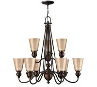 Elstead Lighting Mayflower lampe suspendue x60 W marron HK-MAYFLOWER9