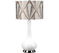 Elstead Lighting Milo lampe de table 1x60 W blanc-gris-nickel-marron MILO-PN-TL-VOGSC