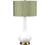 Elstead Lighting Milo lampe de table 1x60 W blanc-laiton-vert MILO-AB-TL-RTH