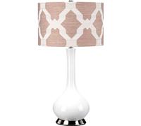 Elstead Lighting Milo lampe de table 1x60 W blanc-nickel-beige MILO-PN-TL-OVTH