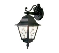 Lampe d'extérieur applique ALU verre moulé sous pression noir H 45 cm E27 IP43 lanterne antique