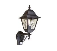 Elstead Lighting Norfolk Up Applique murale E27 avec détecteur de mouvements, NR1-PIR-BLACK,