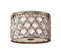 Elstead Lighting Plafonnier Design Cristal Acier Ø 31,1 cm 2x E27 Argent