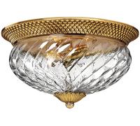 Plafonnier design lampe de salon 3 lampes laiton verre clair E27
