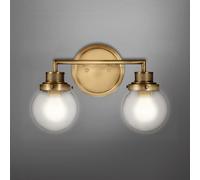 Elstead Lighting Poppy Applique murale à 2 sources lumineuses, QN-POPPY2-HB-BATH,