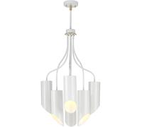 Elstead Lighting Quinto lampe suspendue 6x8 W blanc-laiton QUINTO6-WAB